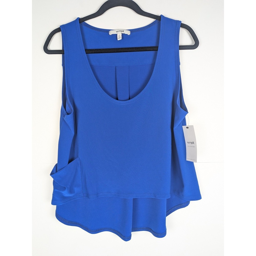NEW Sympli Crop Smock Size 10 In Blue Layering With pocket